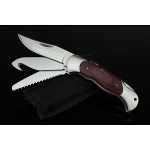 3 Blades 8Cr13MOV Blade Steel Wooden Handle Pocket knife2794