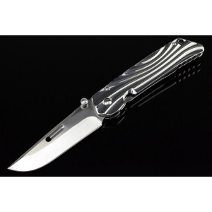 All Stainless Steel Mirror Finish Pocket Knife2876