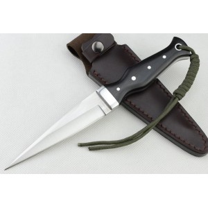 Dorado AUS-10A Blade CNC Ebony Handle Fixed Blade Knife Tactical Knife