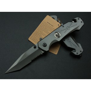 Monkey-103 440C Stainless Steel Titanium Handle Quick-opening Pocket Knife3018