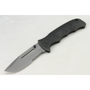 7Cr17 Stainless Steel Blade Titanium Finish G10 Handle Folding Blade KnifeTactics Knife3126