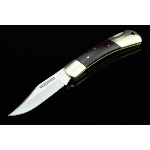 3Cr13 Stainless Steel Metal Bolster With Ebony Handle Pocket Knife 3131