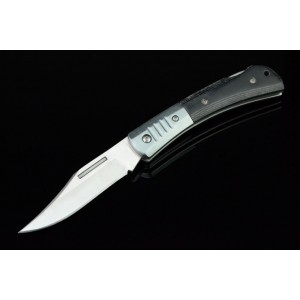 3Cr13 Stainless Steel Blade Aluminum Alloy Bolster Micarta Handle Pocket Knife3134