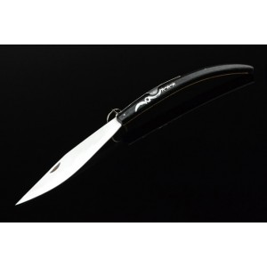 Okapi Crescent Stainless Steel Blade Wooden Handle Ring Lock Pocket Knife3136