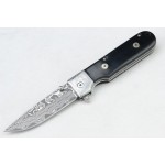 3246 Liner Lock damascus steel pocket knife