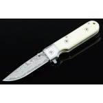 3247 Liner Lock damascus steel pocket knife