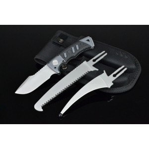 GB Stainless Steel Blade Rubber Handle Interchangeable Knives Multi-functional Set3362