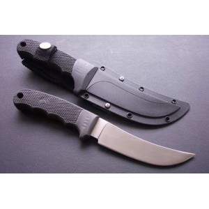 NAVY 7Cr14Mov Steel Blade Soft Rubber Handle Tactical Knife with Plastic Sheath0644