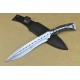 5Cr15Mov Steel Blade G10 Handle Full Tang Tactical Knife with Leather Sheath4738