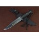 Columbia 3Cr13Mov Steel Blade ABS Handle Black Finish Hunting Knife with Nylon Sheath5067