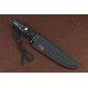 Columbia 3Cr13Mov Steel Blade ABS Handle Black Finish Hunting Knife with Nylon Sheath5067