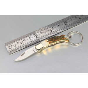 Amazon.440 Stainless Steel Copper Bolster Roasted Bone Handle Mirror Finish Back Lock Small Pocket Knife4785