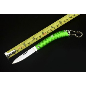 Green Bambo.420 Stainless Steel Blade Metal Handle Mirror Finish Pocket Knife4698
