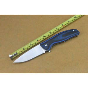 Bear head.5Cr13MoV Steel Blade G10 Handle Stonewash Finish Liner Lock Pocket Knife4599
