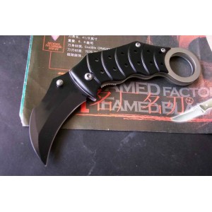 Stainless Steel Aluminum Handle Outdoor Karambit knife Pocket Knife with Clip