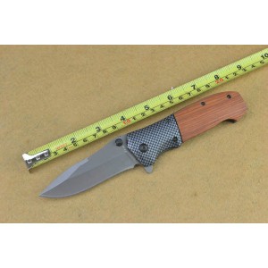 SOG.3Cr13MoV Steel Blade Metal Bolster Wood Handle Titanium Finish Liner Lock Pocket Knife4573