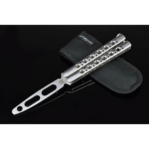 Benchmade.7Cr17MoV Steel Blade Metal Handle Satin Finish Multi-functional Balisong Knife3970