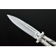 420 Stainless Steel Blade Metal Handle Satin/Black Finish Balisong Knife3735