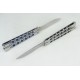 Benchmade.440 Stainless Steel Blade Metal Handle Satin Finish Balisong Knife3643