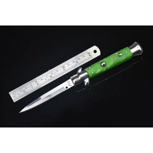 Maffia.440 Stainless Steel Blade Metal Bolster Acrylic Handle Mirror Finish Liner Lock Pocket Knife4983