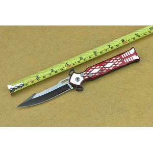420 Stainless Steel Blade Aluminum Handle Safety Lock Pocket Knife 4747