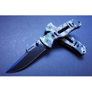 MTech.420 Stainless Steel Blade Aluminum Handle Black Coated Liner Lock Pocket Knife1016