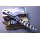 M9.420 Stainless Steel Blade Metal Handle Tiger Stripe Finish Pocket Knife