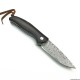 8 inch Damascus Hunting Knife Wood Handle Pocket Hunting Knife