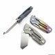 8Cr18MoV Mini Pocket Knife TC4 Titanium Handle EDC Folding Blade Knife