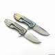 Damascus Steel High Quality Small Pocket Knife Titanium Handle 